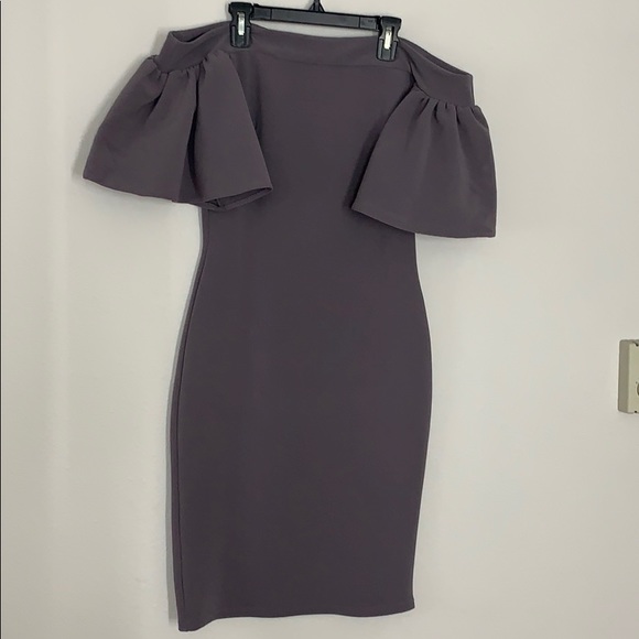 Purple off the shoulder dress - Picture 1 of 4